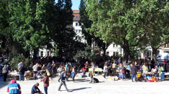 Seit vergangenem Oktober dabei der Trödelmarkt am Martin-Luther-Platz