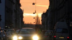 Sonnenaufgang auf der Louisenstraße