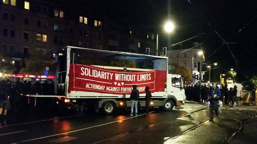 Demo endete am Albertplatz.