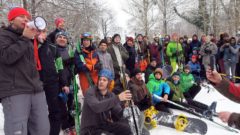 18 Starter traten zum Skispringen an.