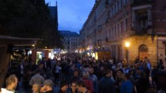 Martin-Luther-Platz kurz vor 22 Uhr