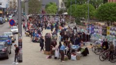 Trödelmarkt auf dem Scheunevorplatz - Foto: Archiv Mai 2017