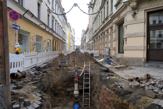 Tiefbauarbeiten an der Martin-Luther-Straße