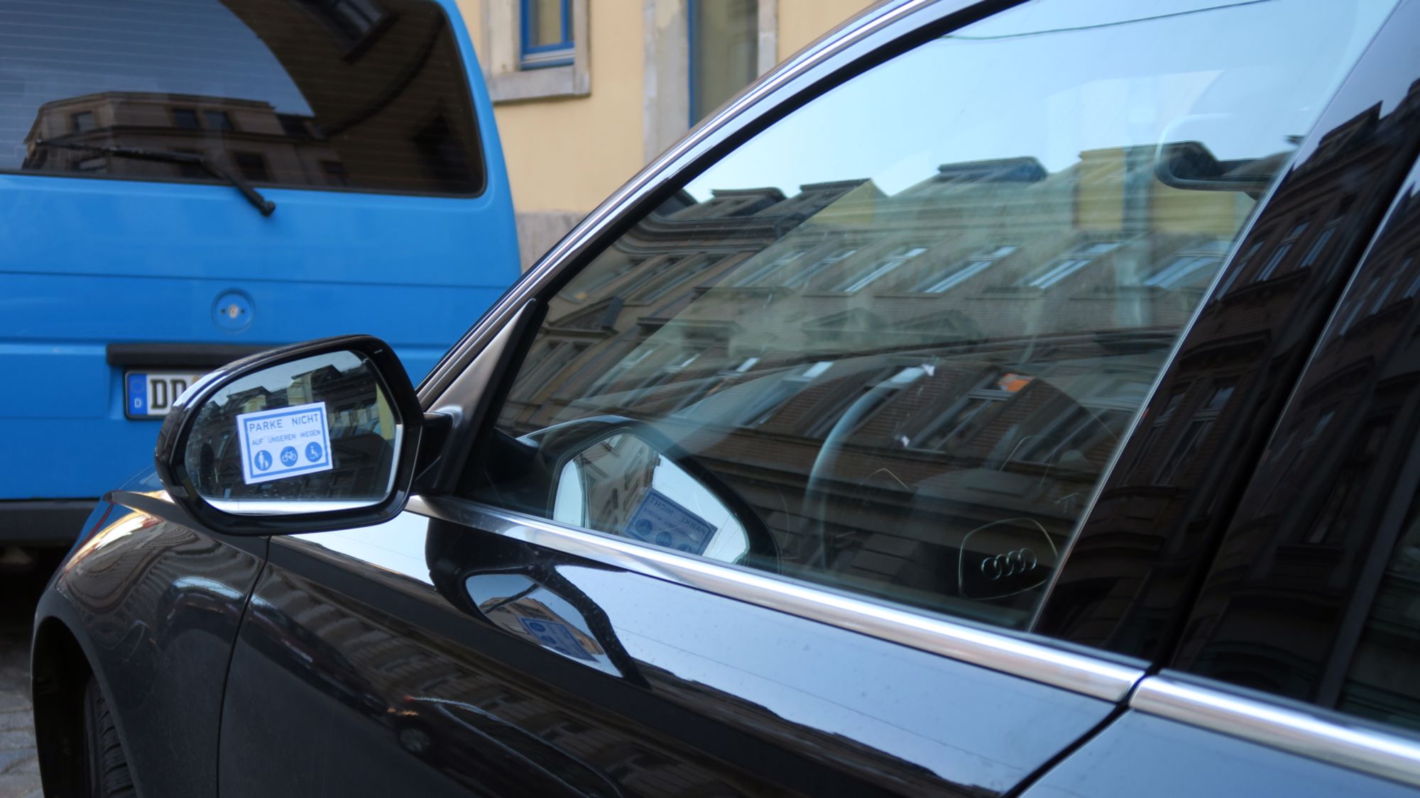 Sticker gegen falsch parkende Autos - Neustadt-Geflüster