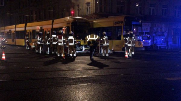 Bahn-Zusammenstoß auf der Bautzner Straße