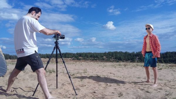 Dreharbeiten am "Strand" - Foto: Erika Berger