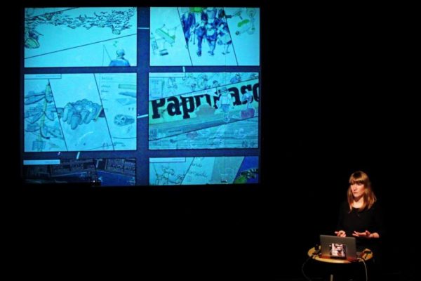 Die Neustädter Künstlerin Kendike stellt ihre Illustrationen vor. Foto: Amac Garbe
