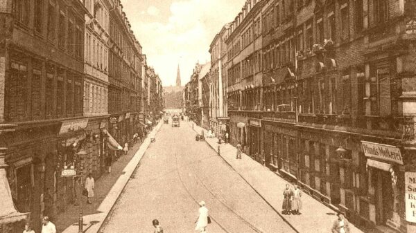Blick in die Görlitzer Straße - Postkarte von 1932