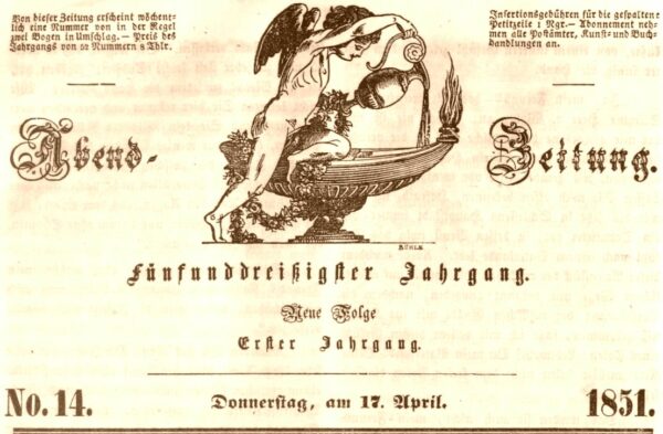 Abendzeitung vom 17. April 1851