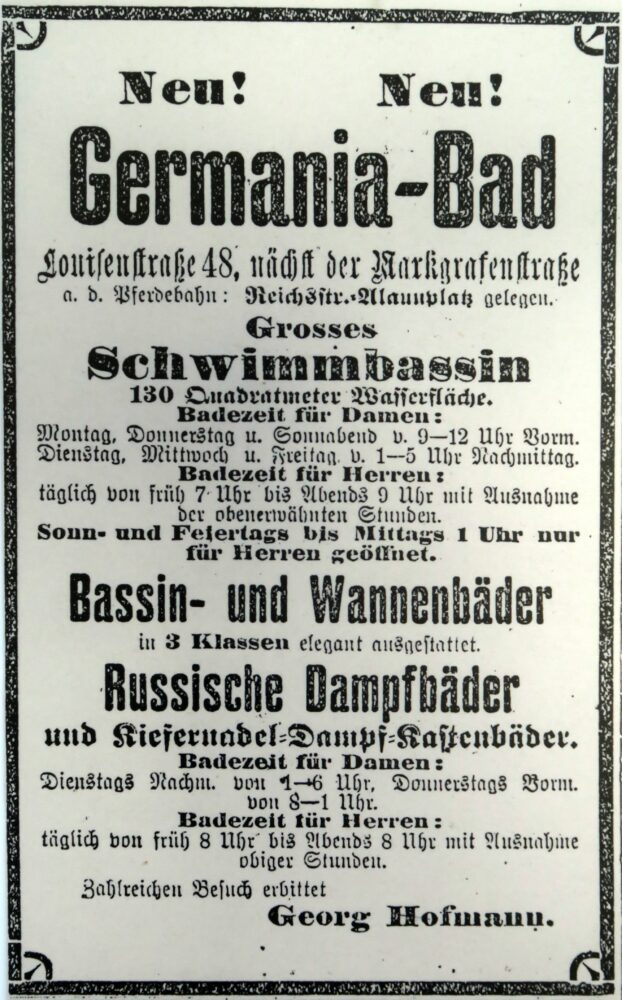 Das Nordbad wurde 1884 als Germania-Bad eröffnet.