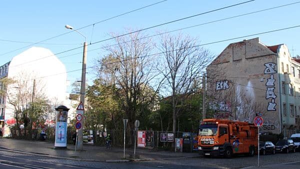 Eine der letzten Brachen in der Neustadt an der Königsbrücker Straße