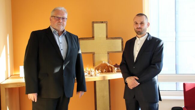 der alte und der neue Chef: Matthias Schröter (links) und Ralf Schönherr