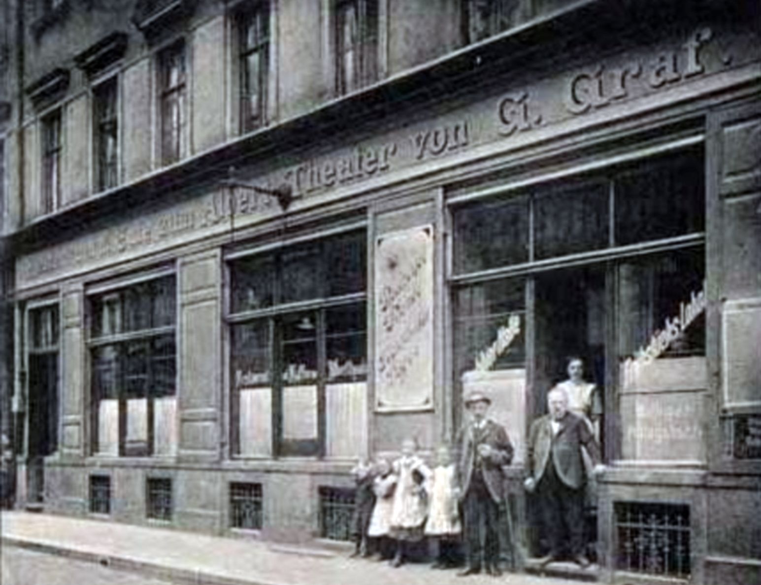 Café am Alberttheater, Alaunstraße 2, Zeitgenössische Postkarte