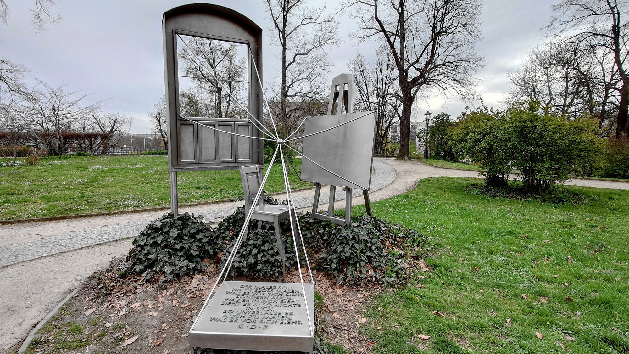 Denkmal für Caspar David Friedrich auf der Brühl'schen Terrasse. Foto: Anton Launer