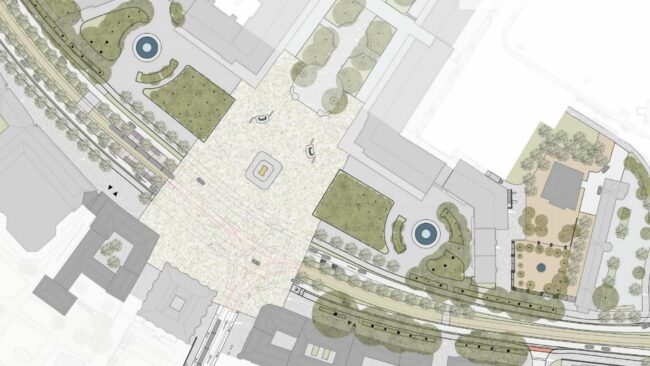 Entwurf für den Neustädter Markt des Amtes für Stadtplanung und Mobilität.