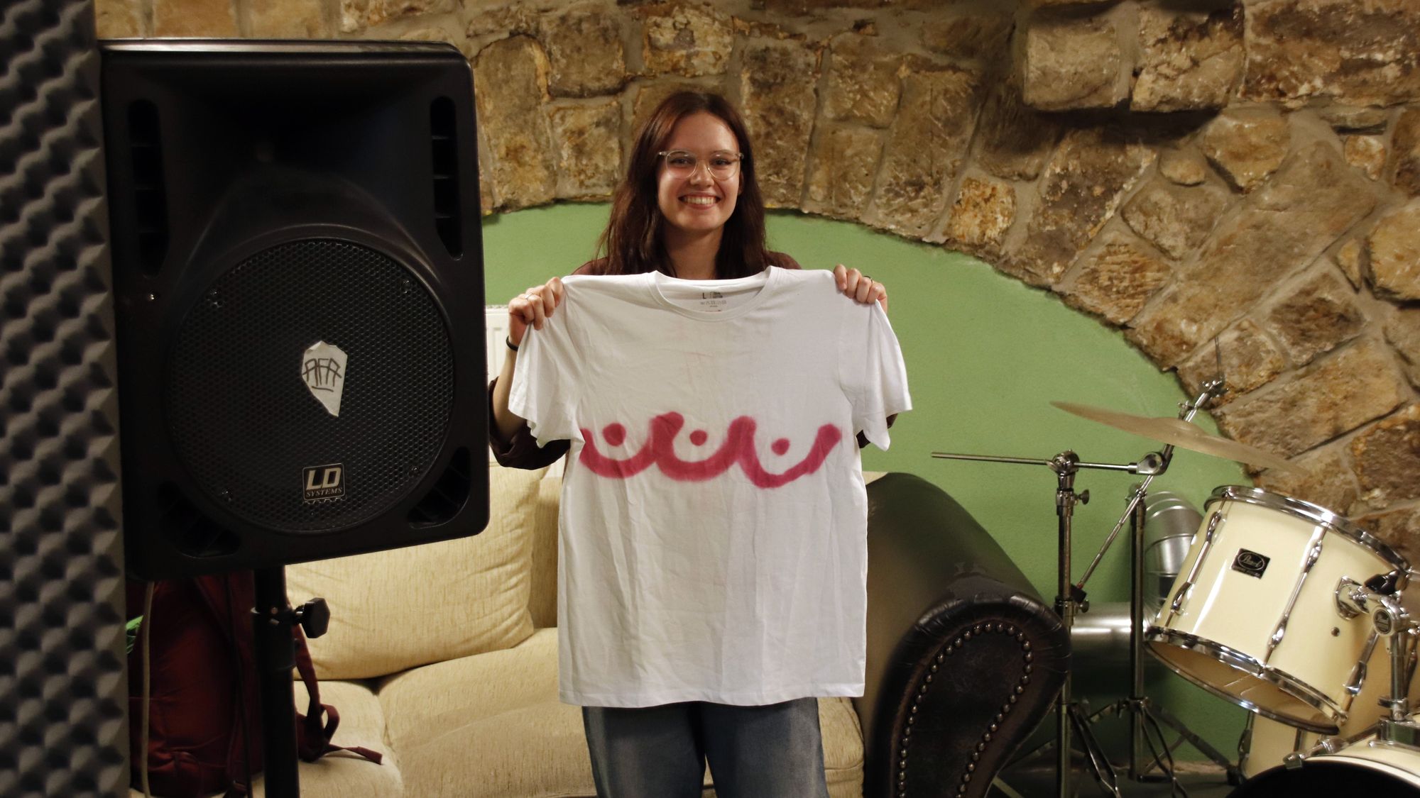 Das Bandshirt ist bereits entworfen. Foto: Florian Varga.