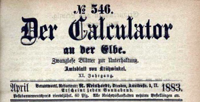 Der Calculator Nr. 546 von 1883