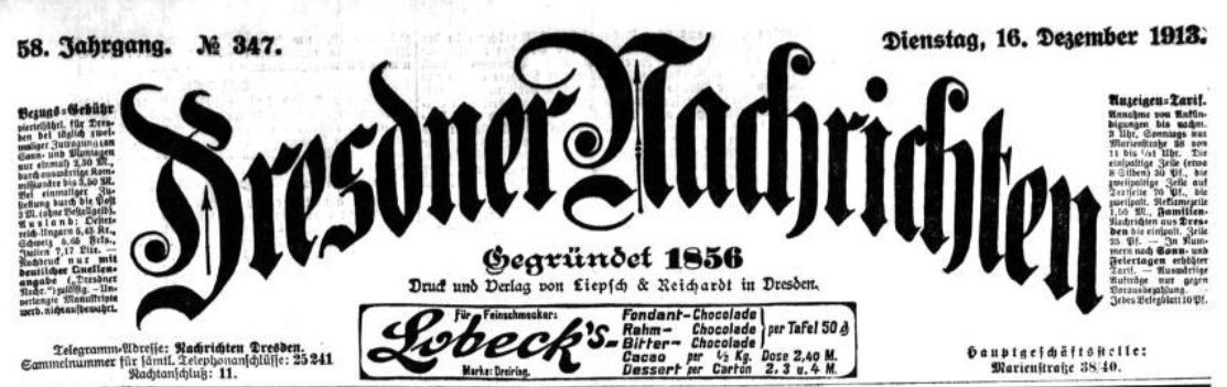 Dresdner Nachrichten vom 16. Dezember 1913