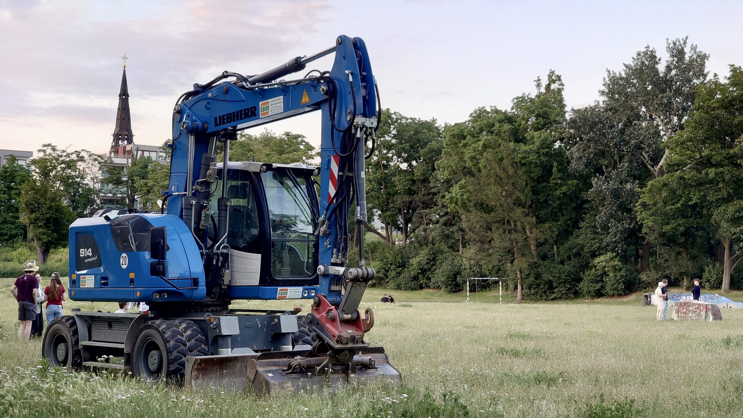 In Kürze sollen die Arbeiten für die neuen Sportgeräte im wesentlichen Alaunpark beginnen. Foto: Anton Launer