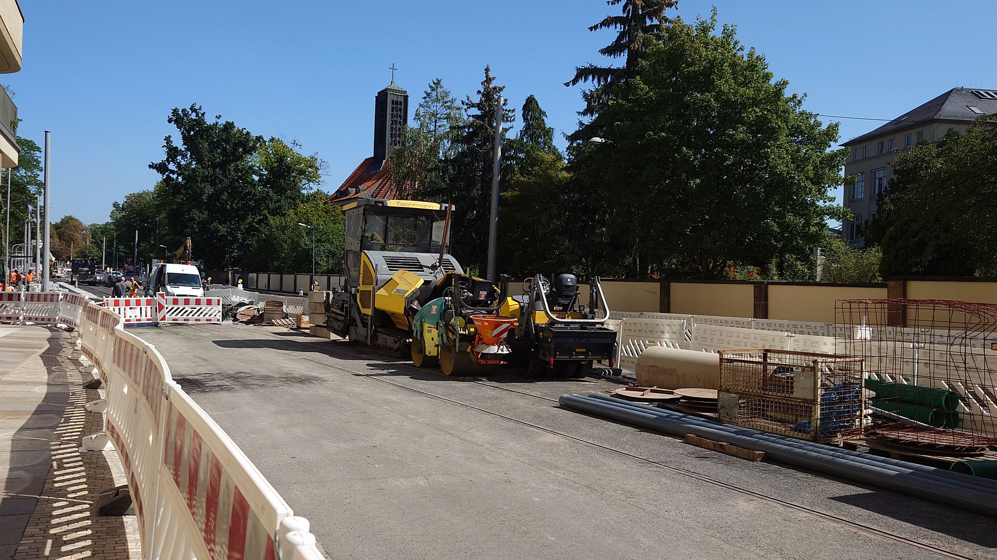 Arbeiten an der Bautzner Straße - Foto: Anton Launer