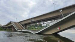 Am frühen Morgen des 11. September 2024 sind Teile der Carolabrücke eingestürzt. Foto: Christoph Springer