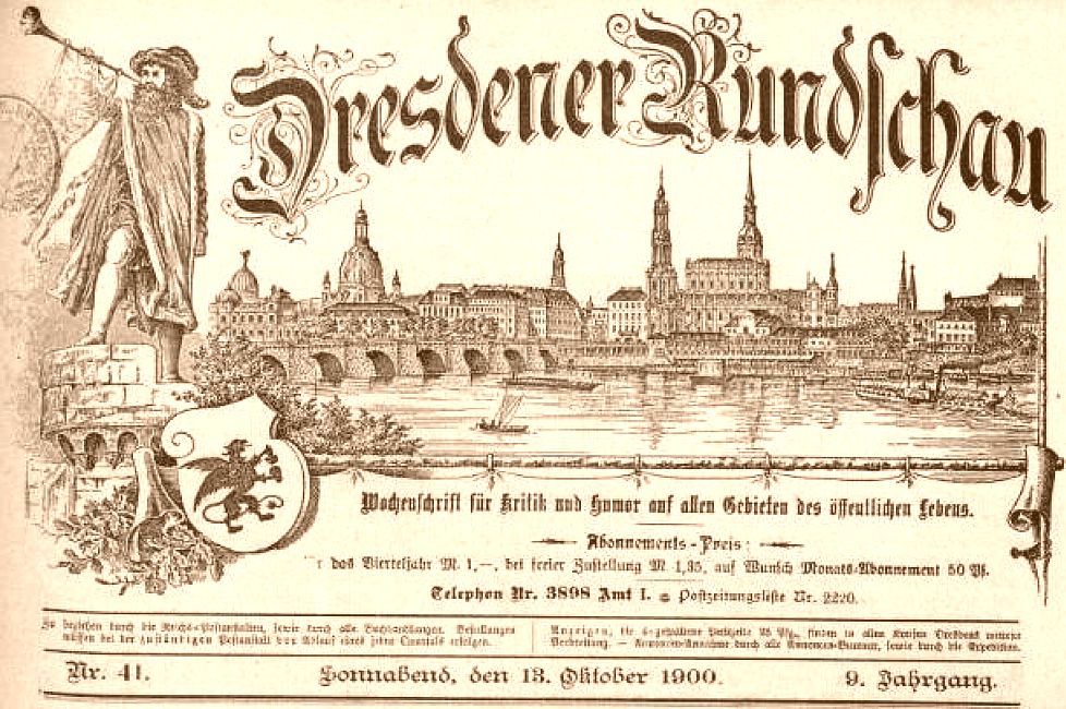 Dresdner Rundschau vom 13. Oktober 1900