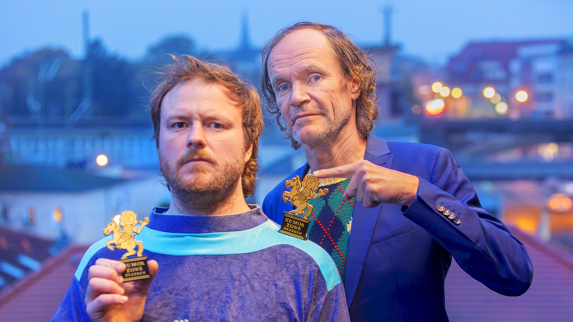 Schirmherr Olaf Schubert und Comedian Jakob Mayer - Foto: Amac Garbe