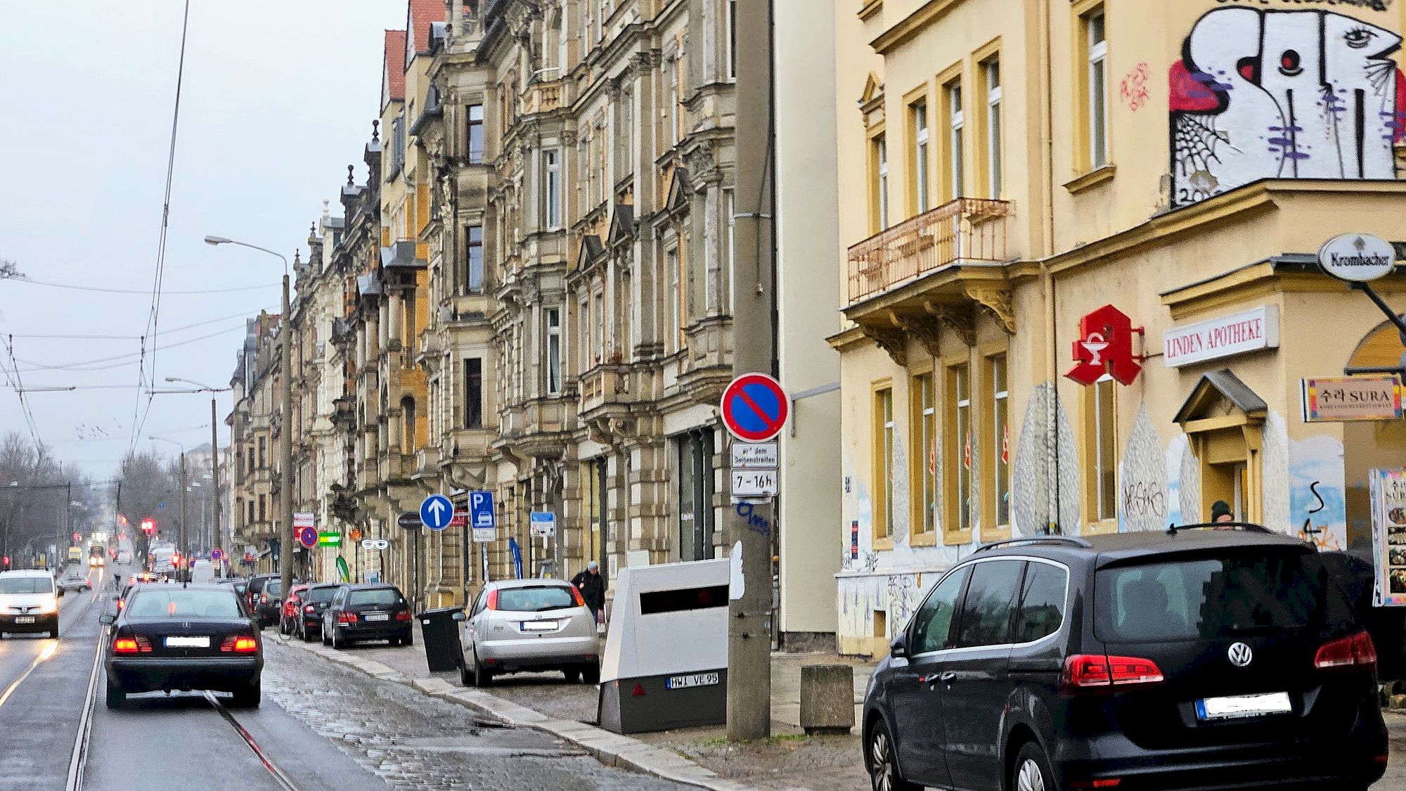 Wieder sauber - Blitzer auf der Königbsrücker Straße - Foto: Anton Launer