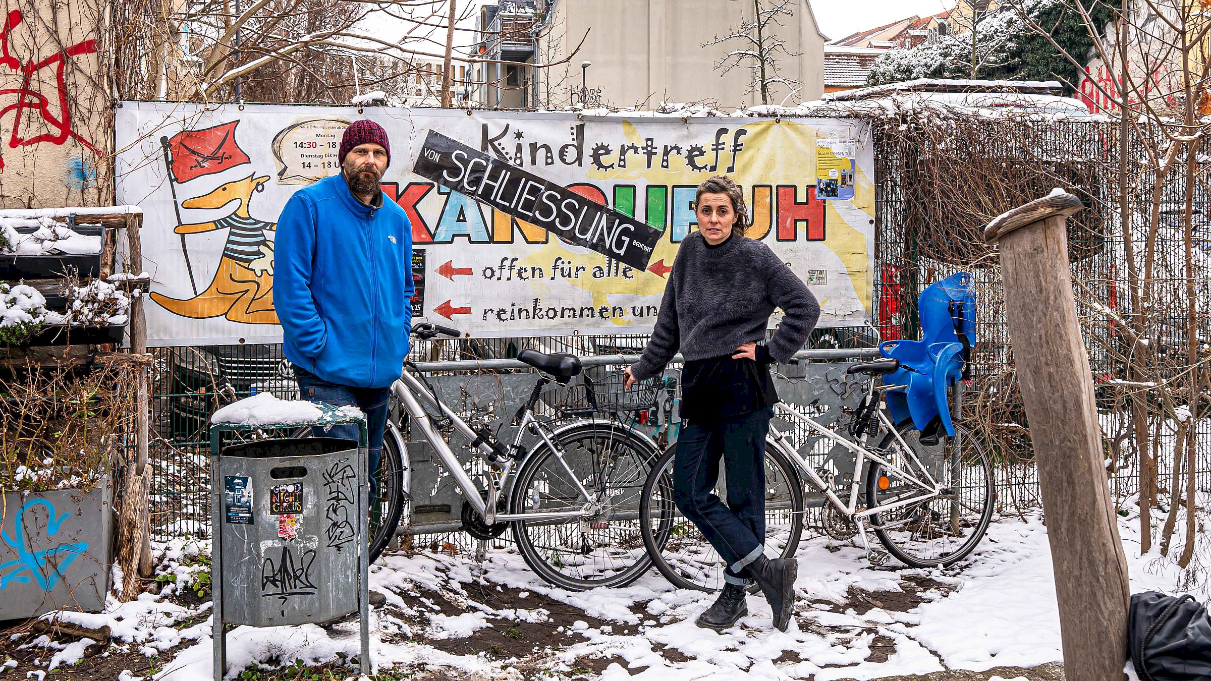 Hatten am Freitag zum letzten Mal geöffnet: Lars Hitzing und Susann Neumann vom Kindertreff Känguruh - Foto: Peter Zuber