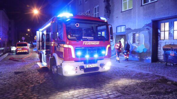 Feuerwehreinsatz auf der Katharinenstraße. Foto: Roland Halkasch