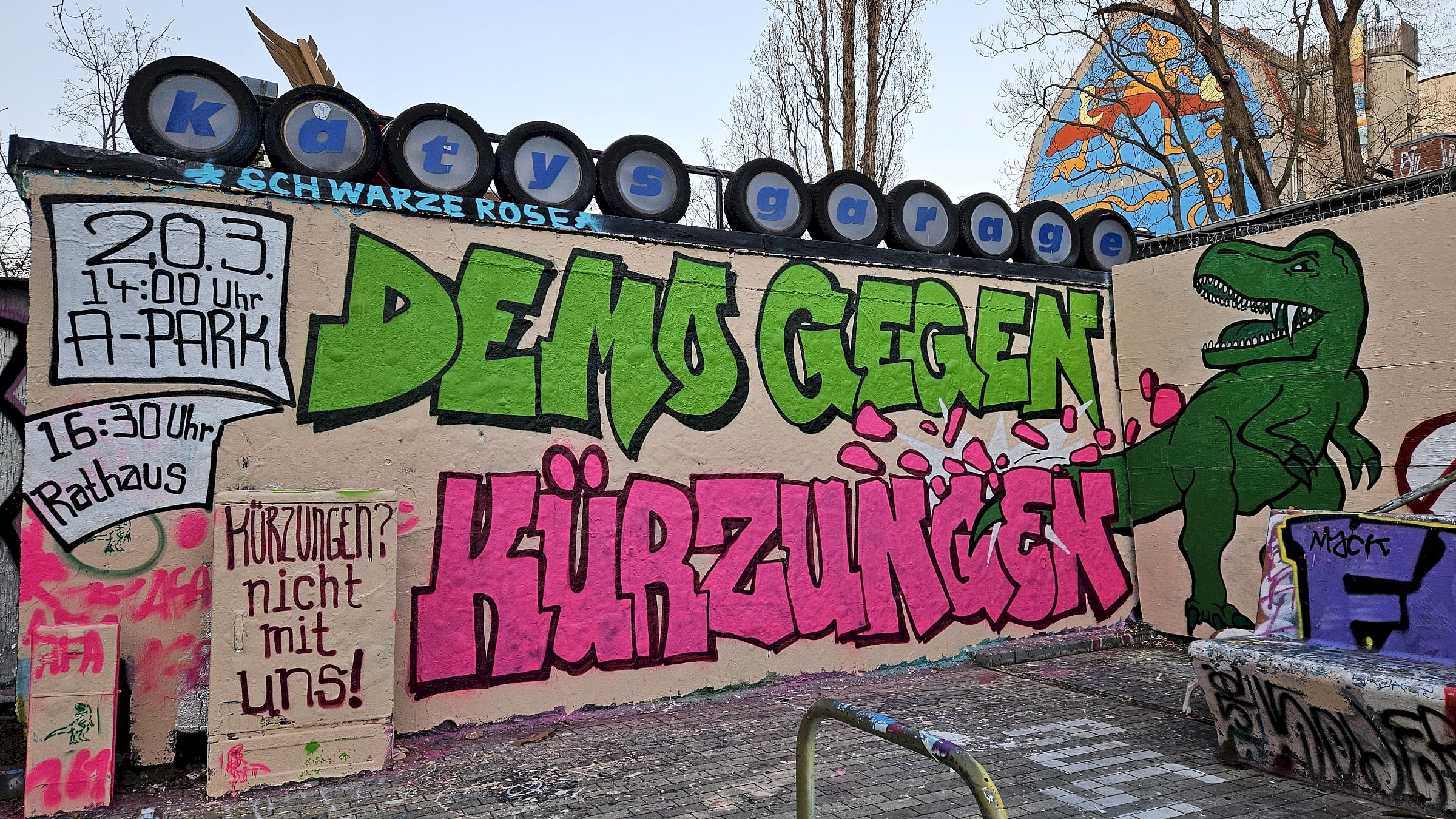 Aufruf zur Demo gegen Kürzungen - Foto: Anton Launer